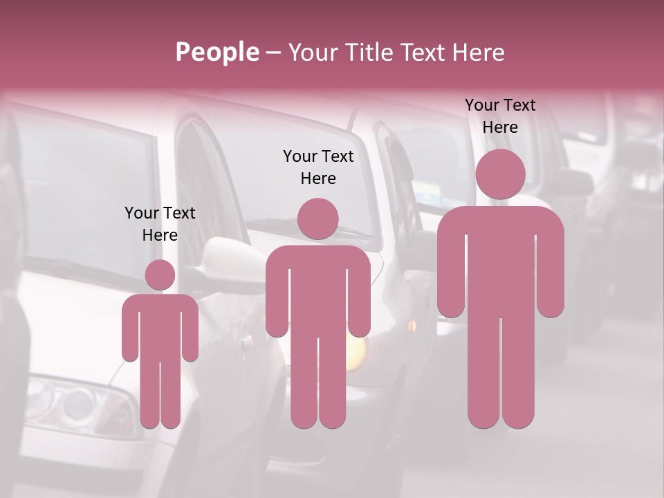 Morning Traffic Jam On A Road In Kiev PowerPoint Template