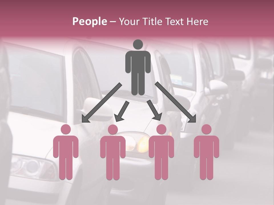 Morning Traffic Jam On A Road In Kiev PowerPoint Template