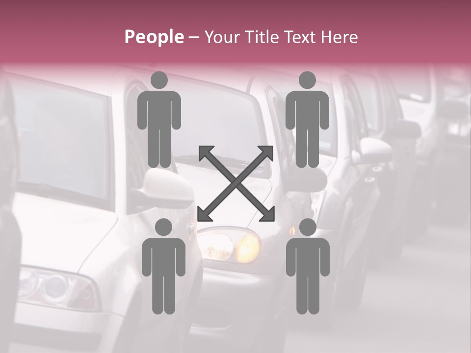 Morning Traffic Jam On A Road In Kiev PowerPoint Template