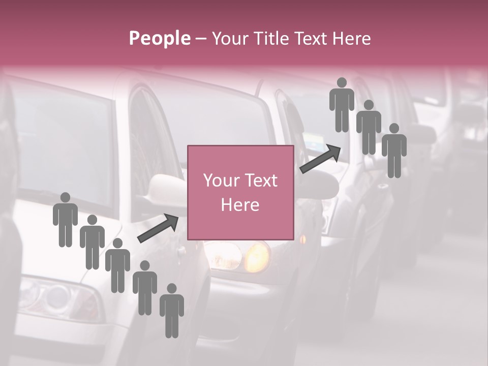 Morning Traffic Jam On A Road In Kiev PowerPoint Template