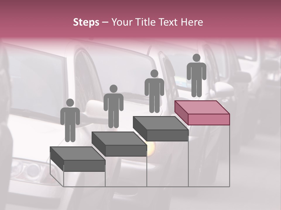 Morning Traffic Jam On A Road In Kiev PowerPoint Template