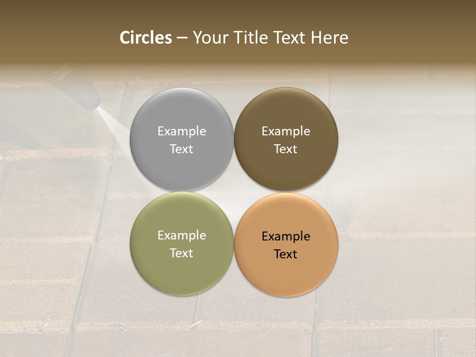 Cleaning Dirty Patio With Pressure Washer PowerPoint Template