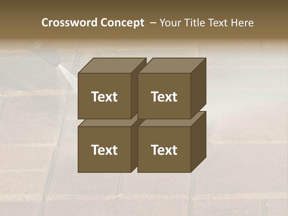 Cleaning Dirty Patio With Pressure Washer PowerPoint Template
