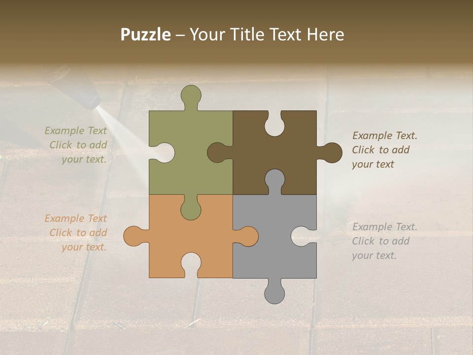 Cleaning Dirty Patio With Pressure Washer PowerPoint Template