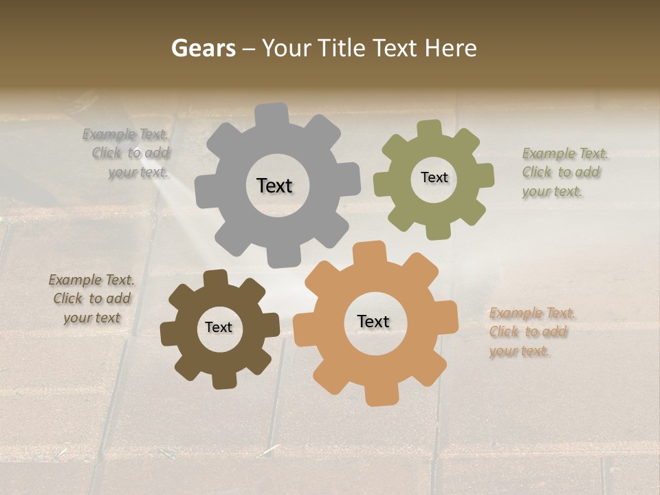 Cleaning Dirty Patio With Pressure Washer PowerPoint Template