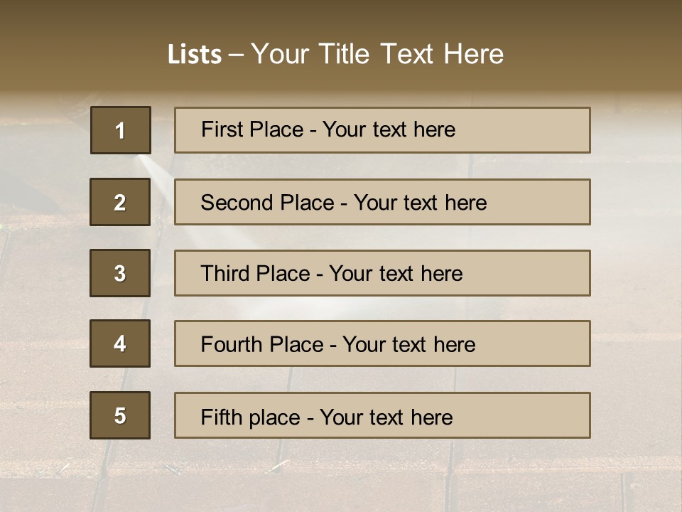 Cleaning Dirty Patio With Pressure Washer PowerPoint Template