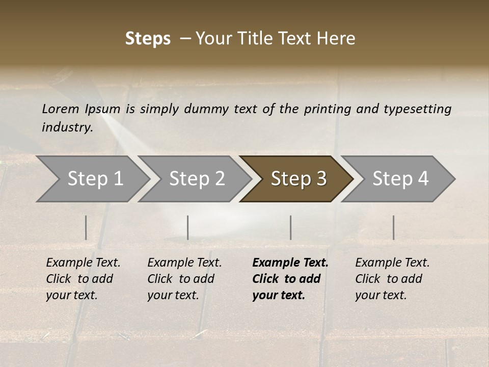 Cleaning Dirty Patio With Pressure Washer PowerPoint Template
