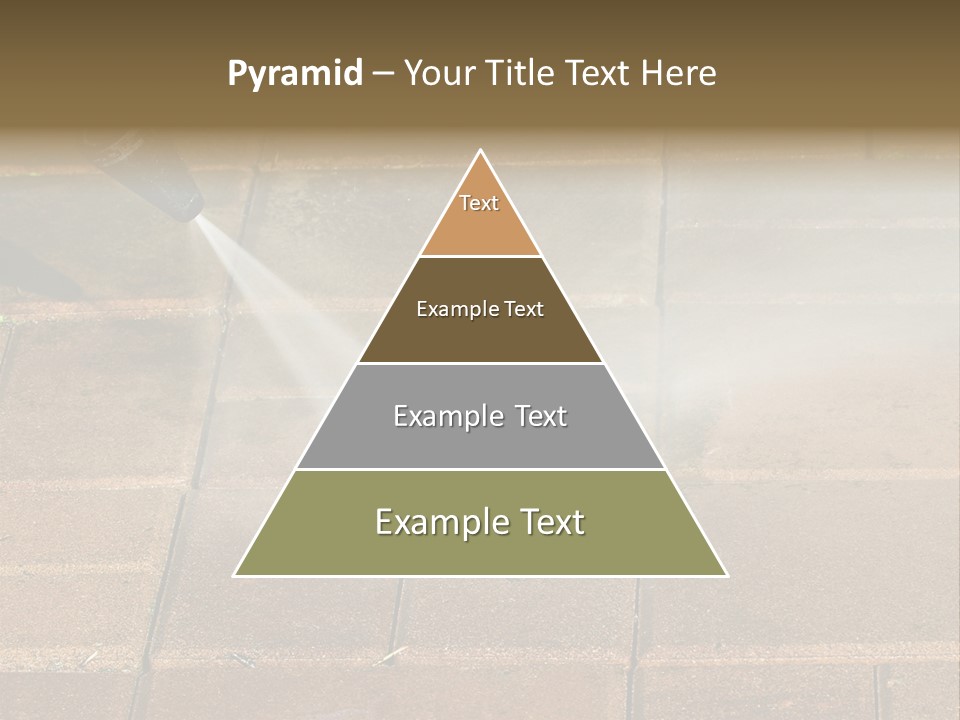 Cleaning Dirty Patio With Pressure Washer PowerPoint Template