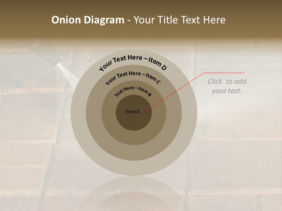 Cleaning Dirty Patio With Pressure Washer PowerPoint Template