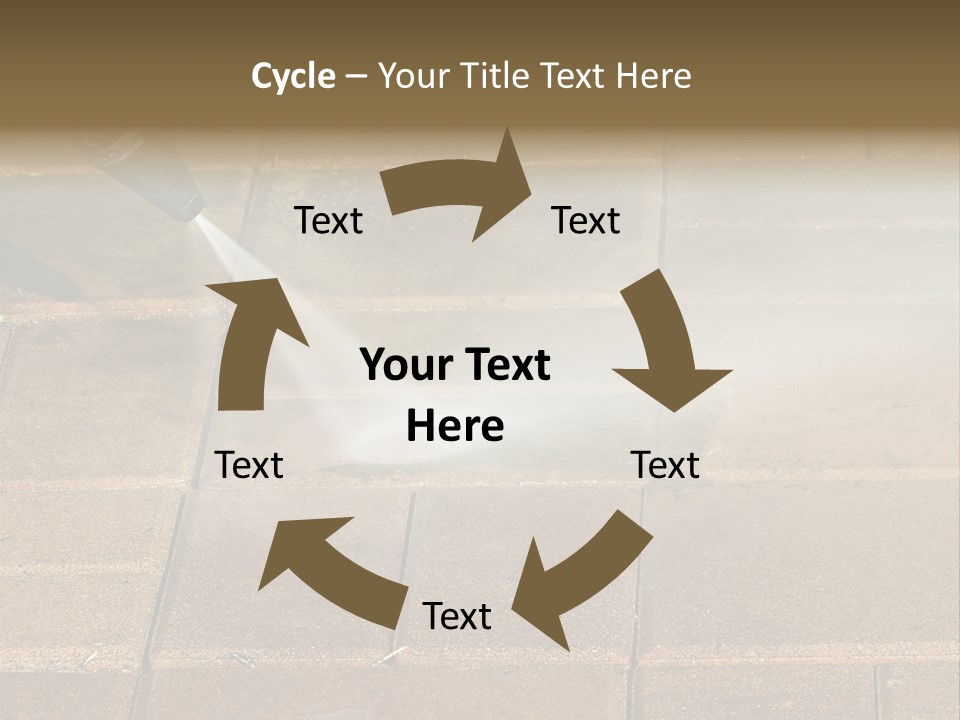 Cleaning Dirty Patio With Pressure Washer PowerPoint Template