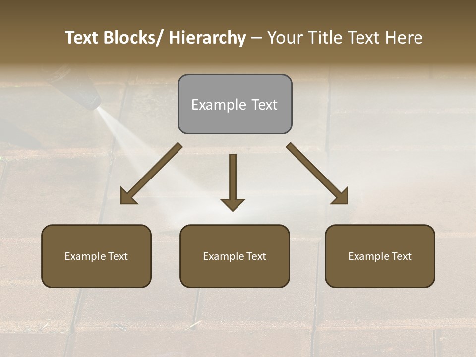 Cleaning Dirty Patio With Pressure Washer PowerPoint Template