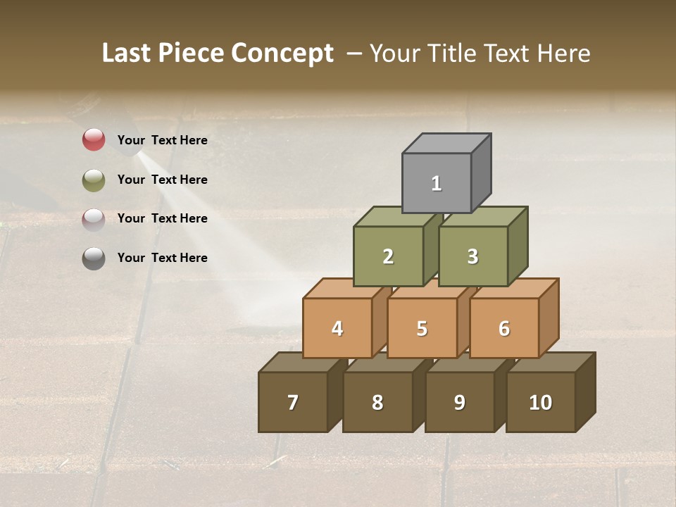 Cleaning Dirty Patio With Pressure Washer PowerPoint Template