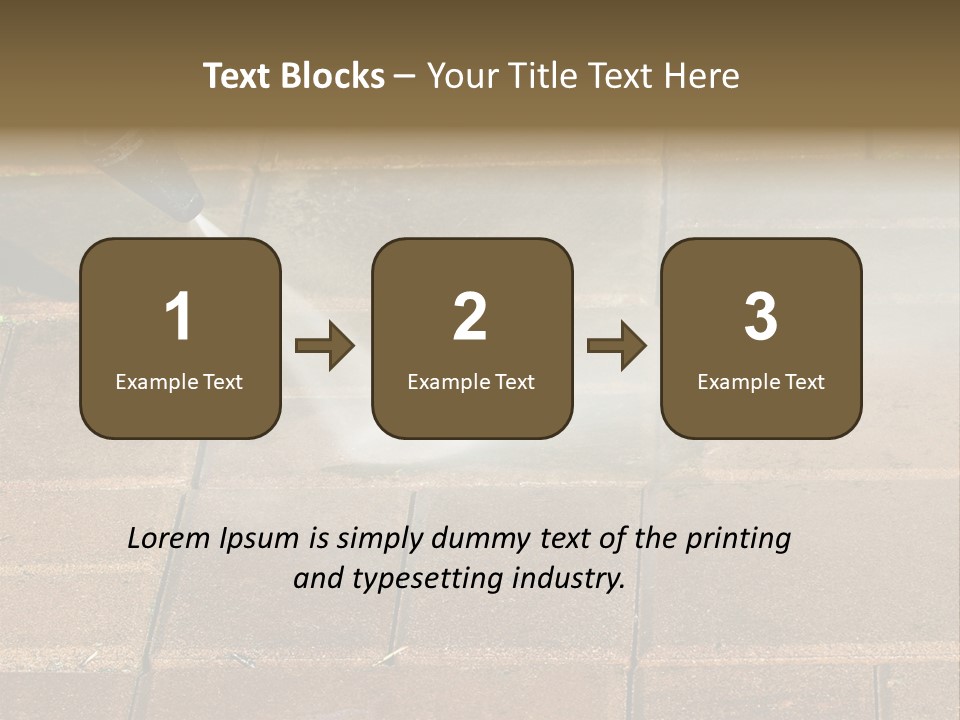 Cleaning Dirty Patio With Pressure Washer PowerPoint Template