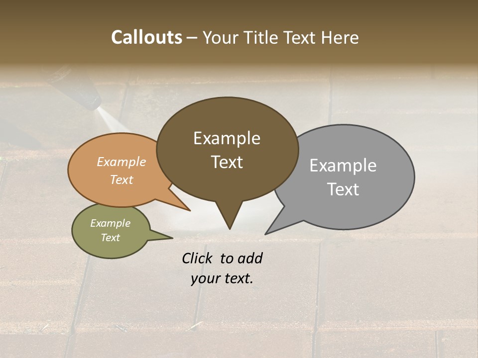Cleaning Dirty Patio With Pressure Washer PowerPoint Template