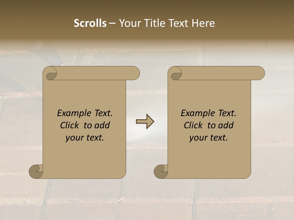 Cleaning Dirty Patio With Pressure Washer PowerPoint Template