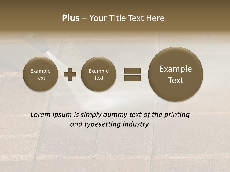 Cleaning Dirty Patio With Pressure Washer PowerPoint Template