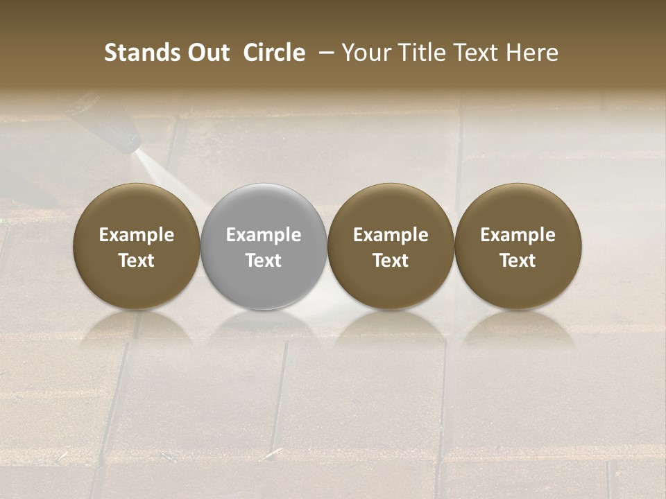 Cleaning Dirty Patio With Pressure Washer PowerPoint Template