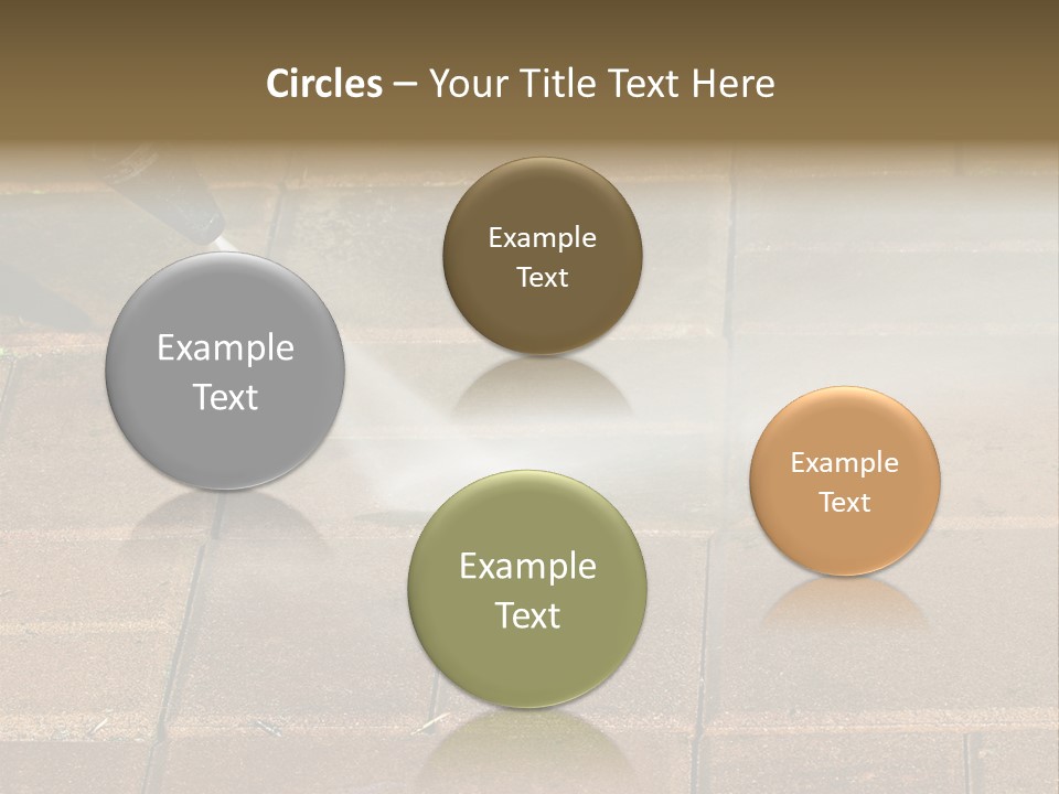 Cleaning Dirty Patio With Pressure Washer PowerPoint Template