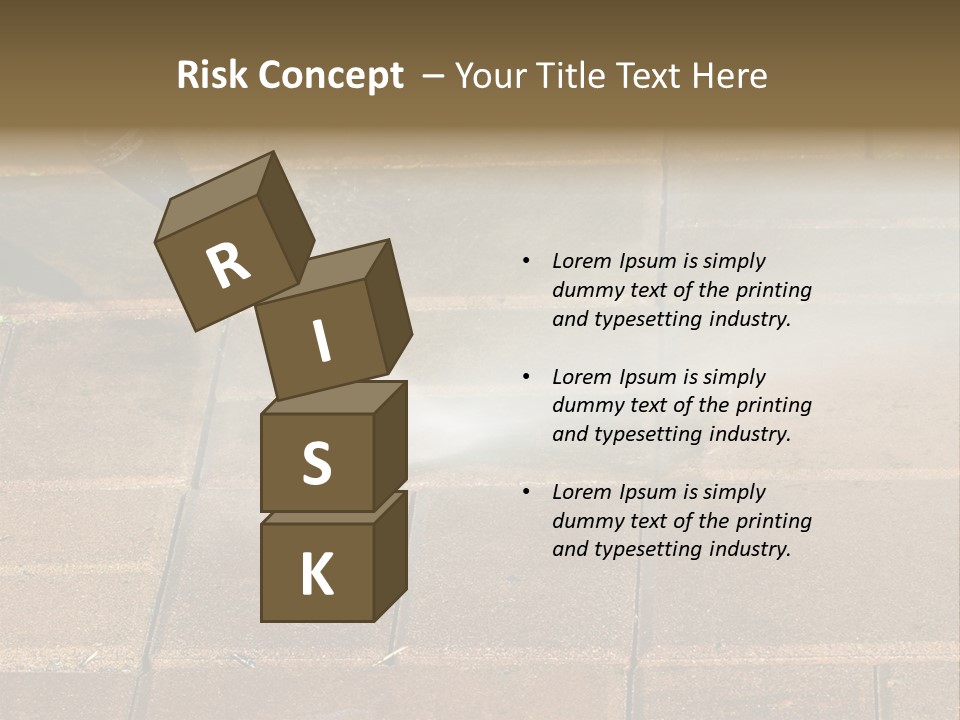 Cleaning Dirty Patio With Pressure Washer PowerPoint Template