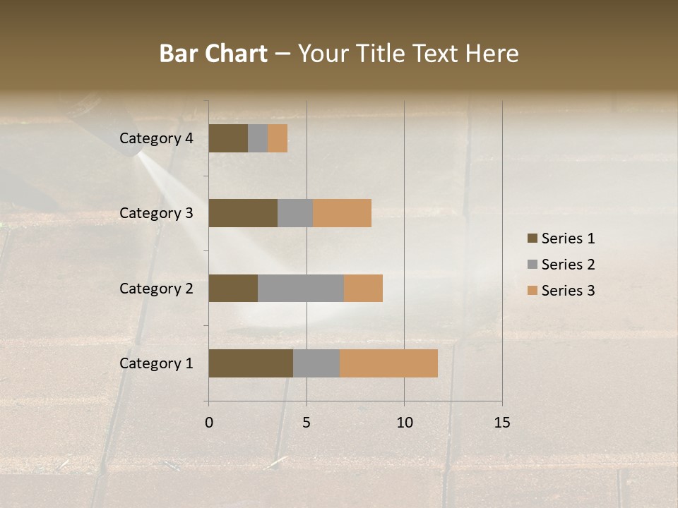 Cleaning Dirty Patio With Pressure Washer PowerPoint Template