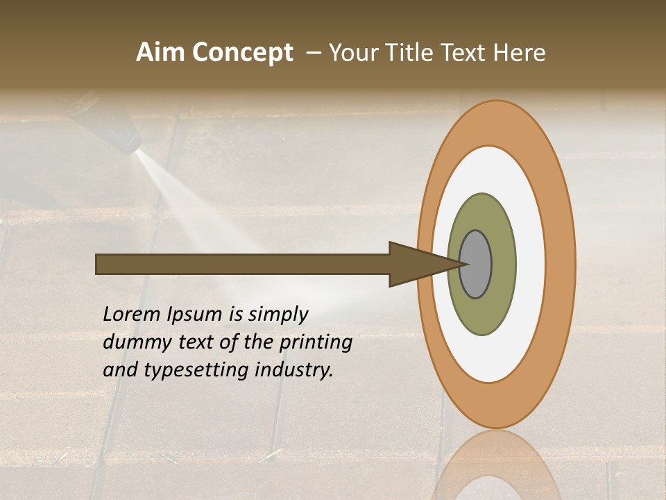 Cleaning Dirty Patio With Pressure Washer PowerPoint Template