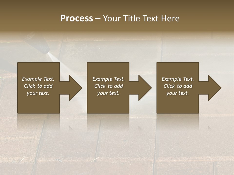 Cleaning Dirty Patio With Pressure Washer PowerPoint Template