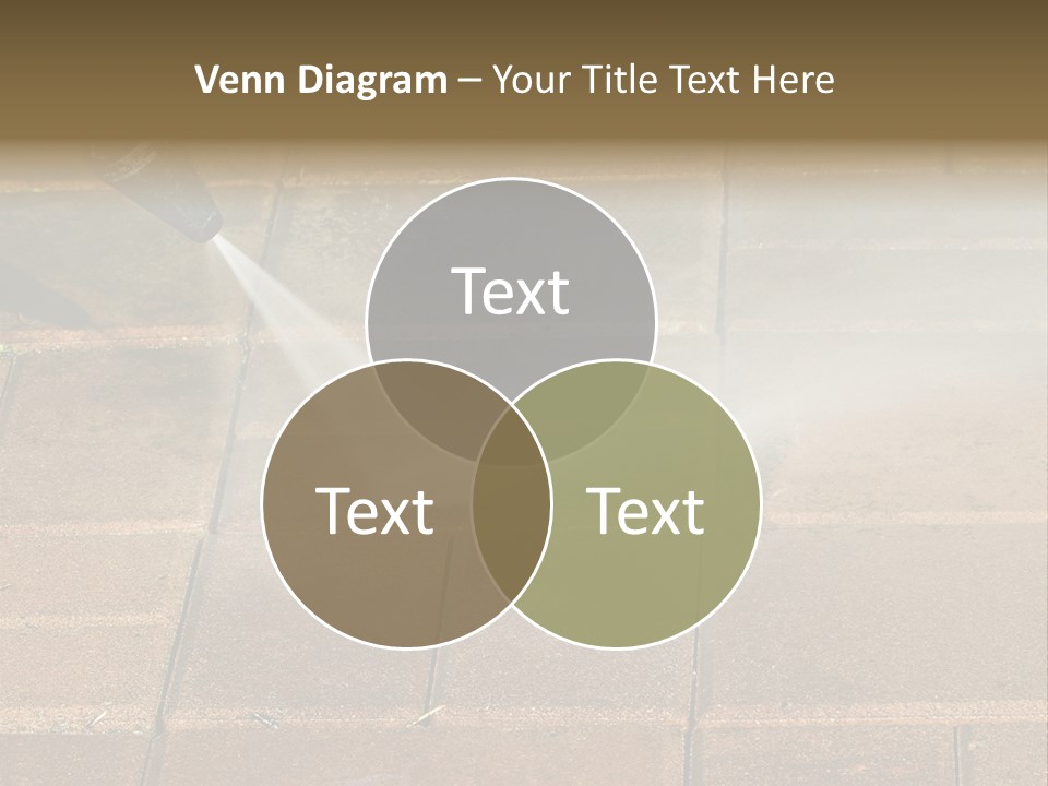 Cleaning Dirty Patio With Pressure Washer PowerPoint Template