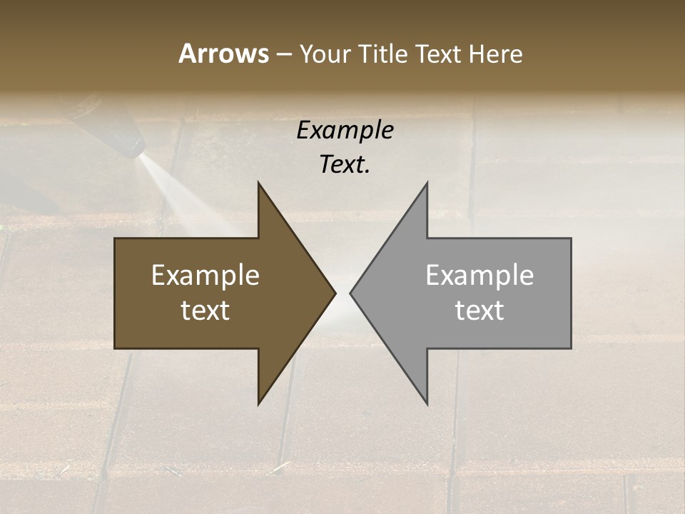 Cleaning Dirty Patio With Pressure Washer PowerPoint Template