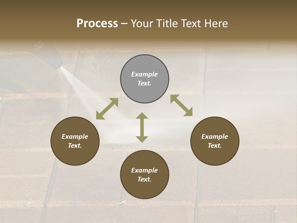 Cleaning Dirty Patio With Pressure Washer PowerPoint Template