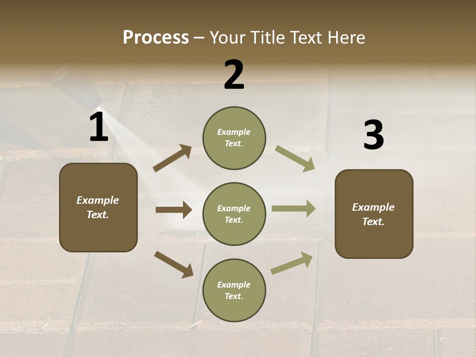 Cleaning Dirty Patio With Pressure Washer PowerPoint Template