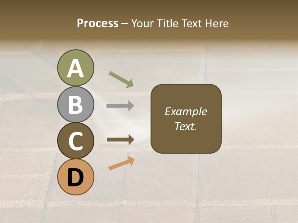 Cleaning Dirty Patio With Pressure Washer PowerPoint Template