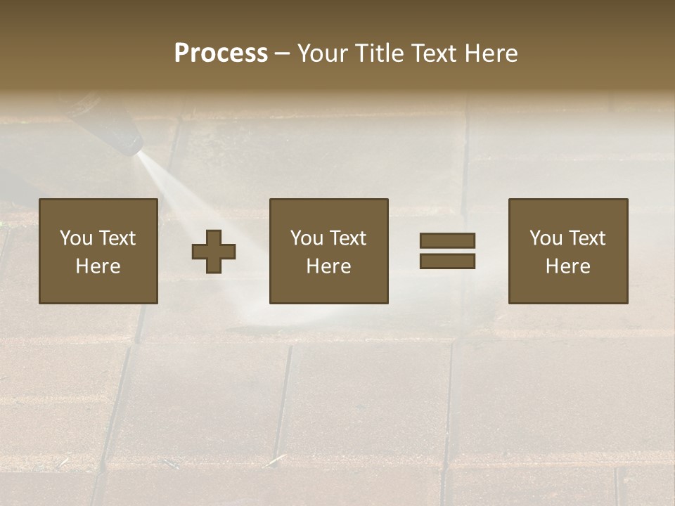 Cleaning Dirty Patio With Pressure Washer PowerPoint Template