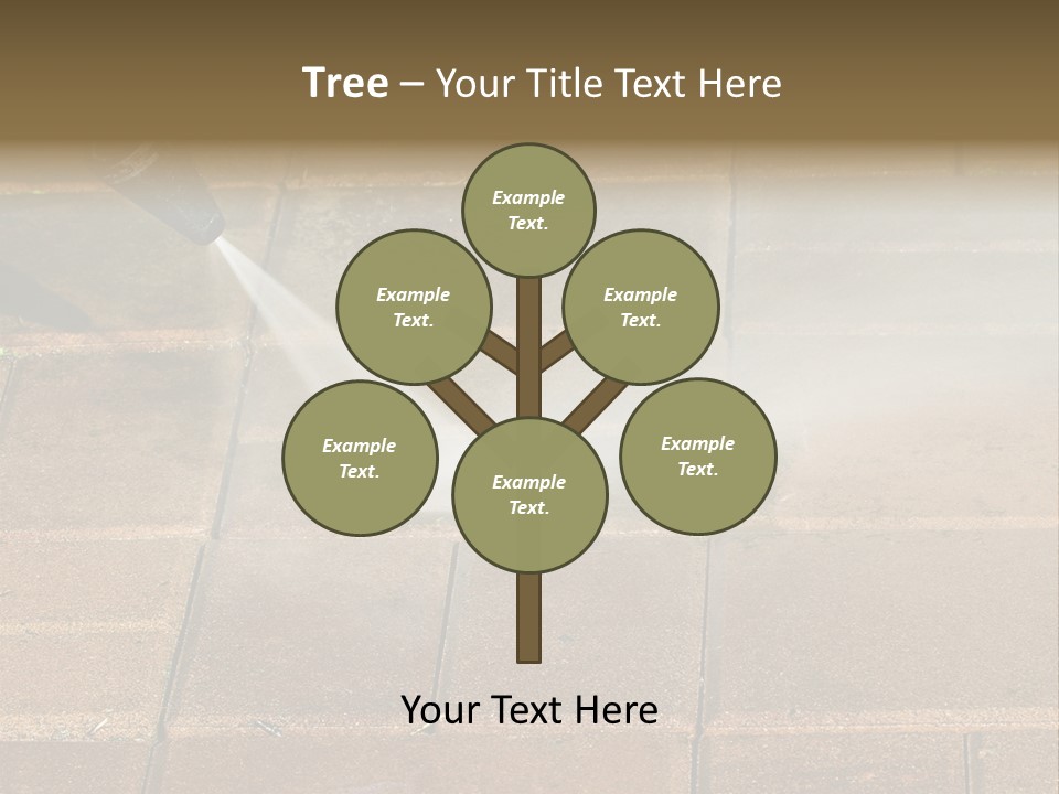 Cleaning Dirty Patio With Pressure Washer PowerPoint Template