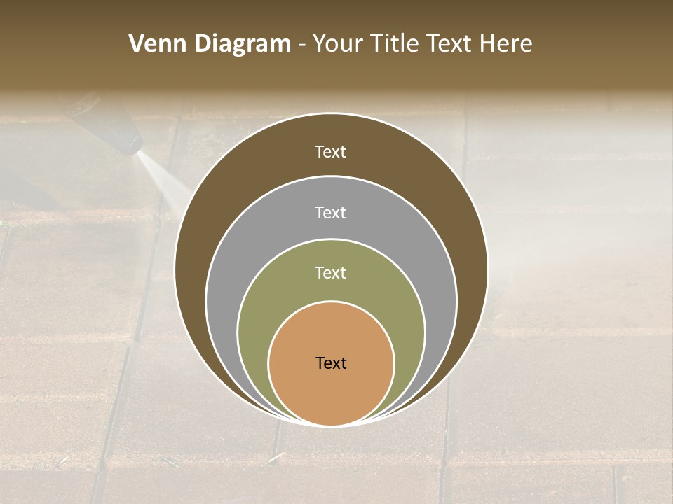 Cleaning Dirty Patio With Pressure Washer PowerPoint Template
