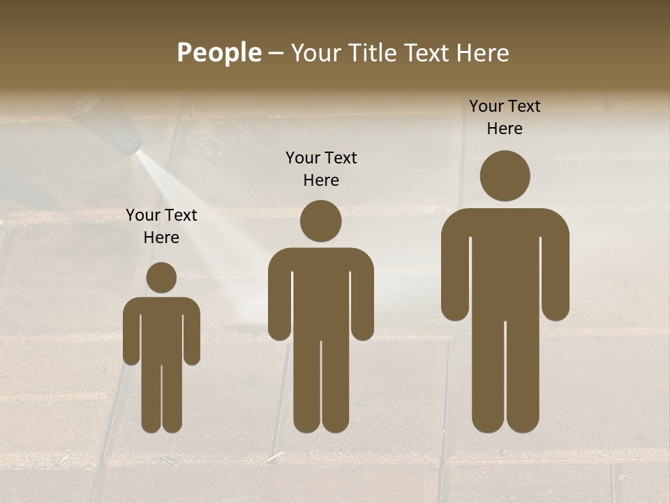 Cleaning Dirty Patio With Pressure Washer PowerPoint Template
