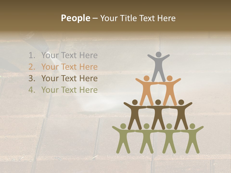 Cleaning Dirty Patio With Pressure Washer PowerPoint Template