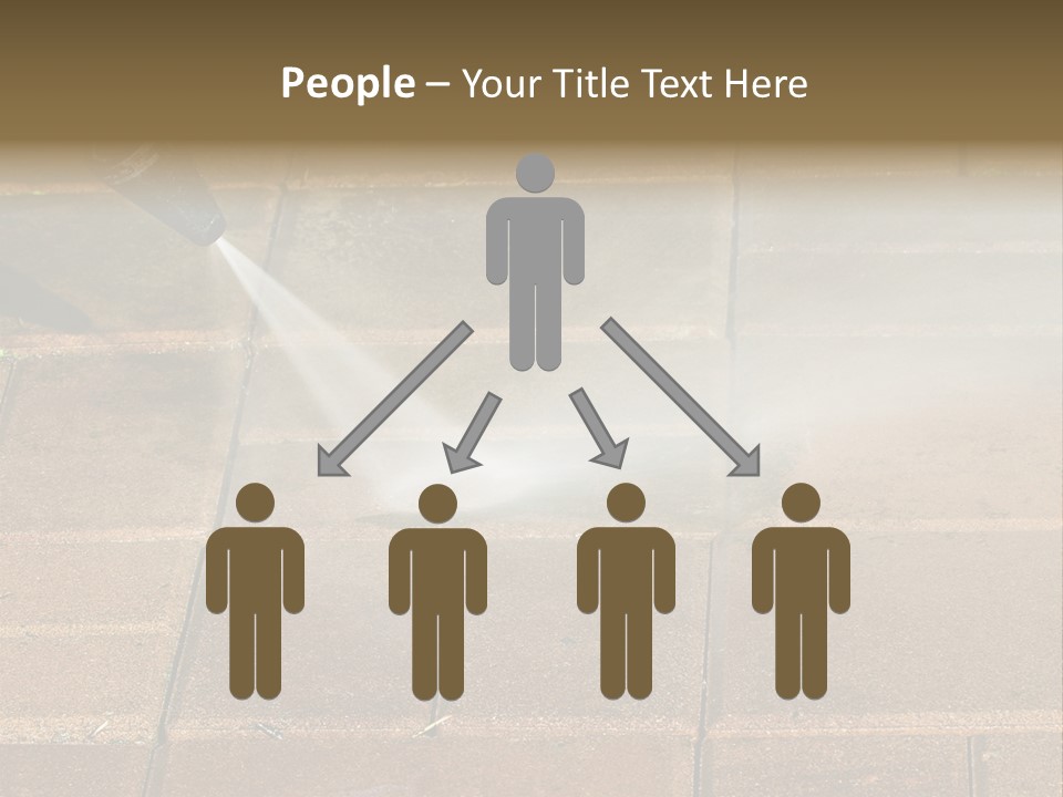 Cleaning Dirty Patio With Pressure Washer PowerPoint Template