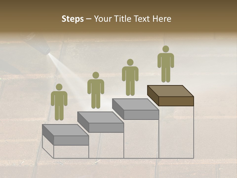 Cleaning Dirty Patio With Pressure Washer PowerPoint Template