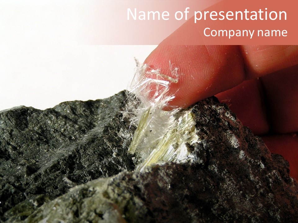 Natural Asbestos Fiber PowerPoint Template