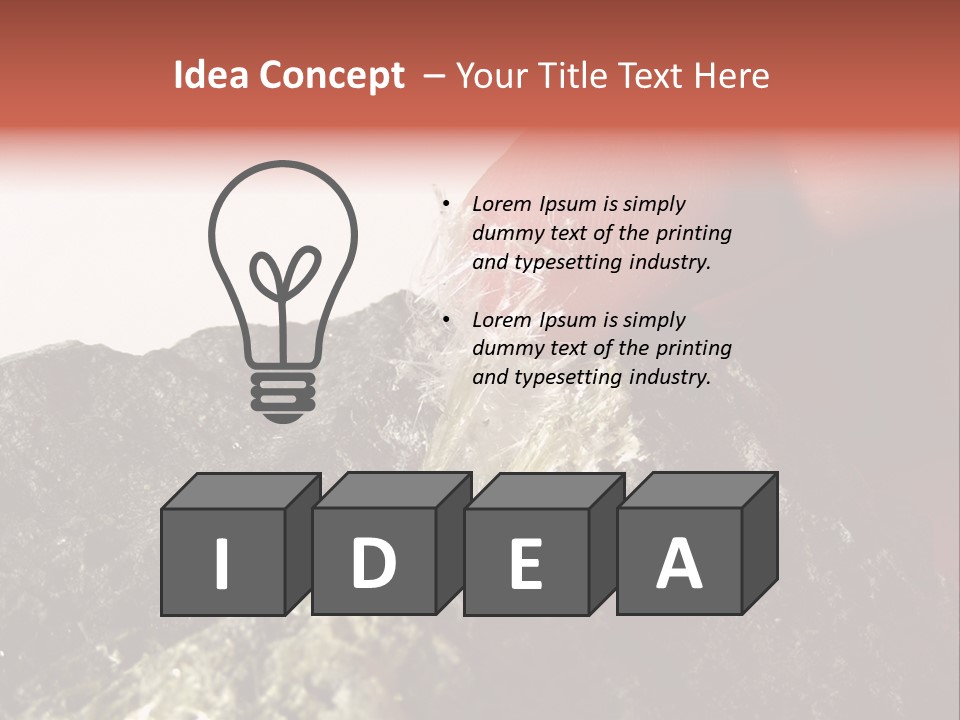 Natural Asbestos Fiber PowerPoint Template