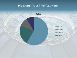 Round Stairway In The Middle Of Office Building PowerPoint Template