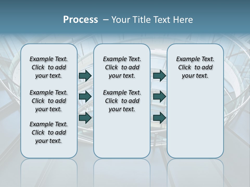 Round Stairway In The Middle Of Office Building PowerPoint Template
