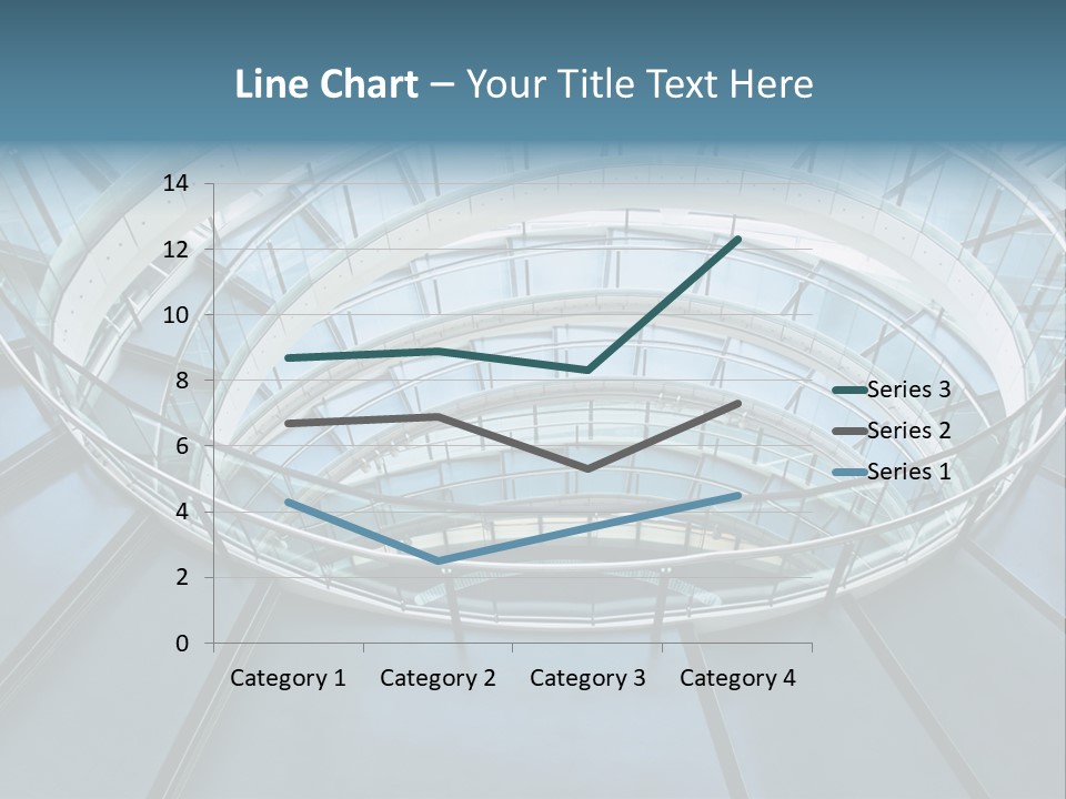 Round Stairway In The Middle Of Office Building PowerPoint Template
