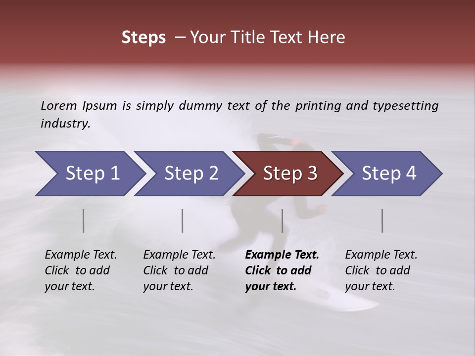 Long Exposure Showing The Speed And Intensity Of The Surf And The Surfer. Photo Taken Along The Central Coast Of California PowerPoint Template