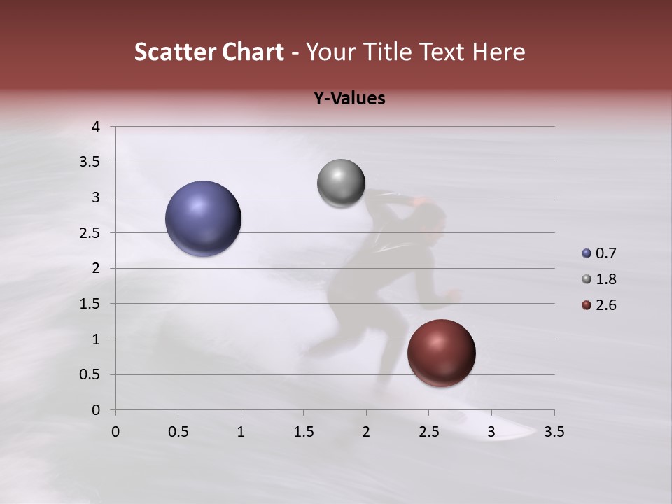 Long Exposure Showing The Speed And Intensity Of The Surf And The Surfer. Photo Taken Along The Central Coast Of California PowerPoint Template