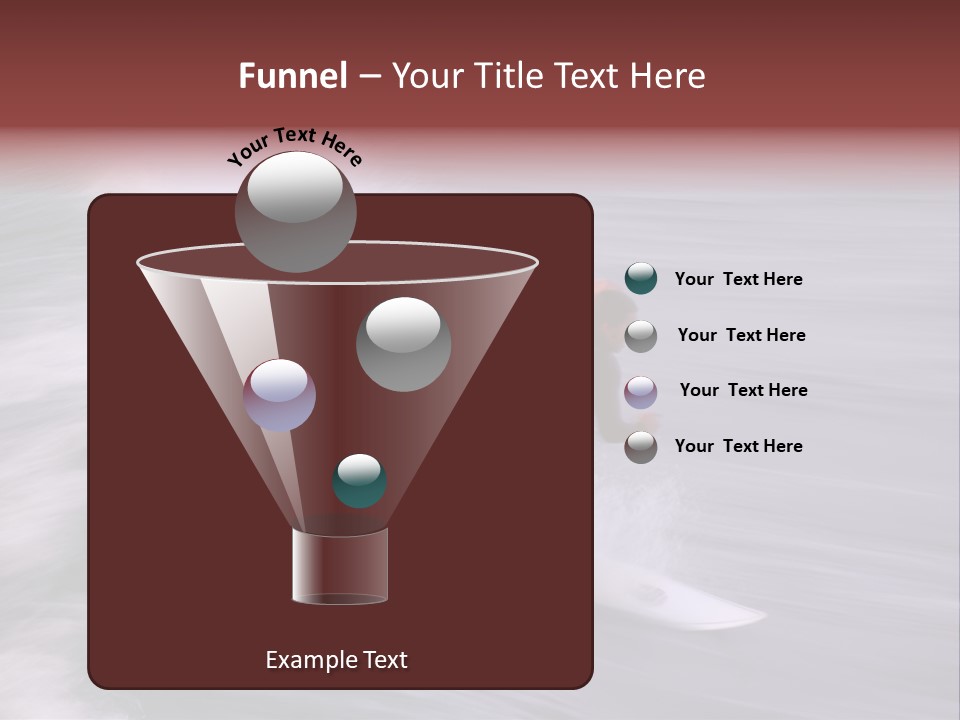 Long Exposure Showing The Speed And Intensity Of The Surf And The Surfer. Photo Taken Along The Central Coast Of California PowerPoint Template