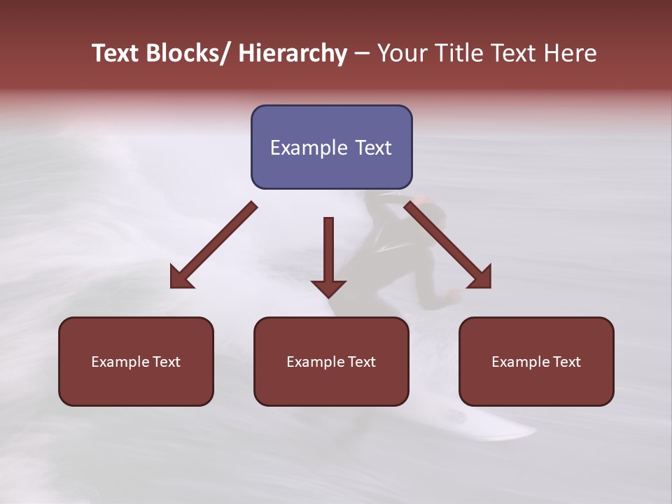 Long Exposure Showing The Speed And Intensity Of The Surf And The Surfer. Photo Taken Along The Central Coast Of California PowerPoint Template