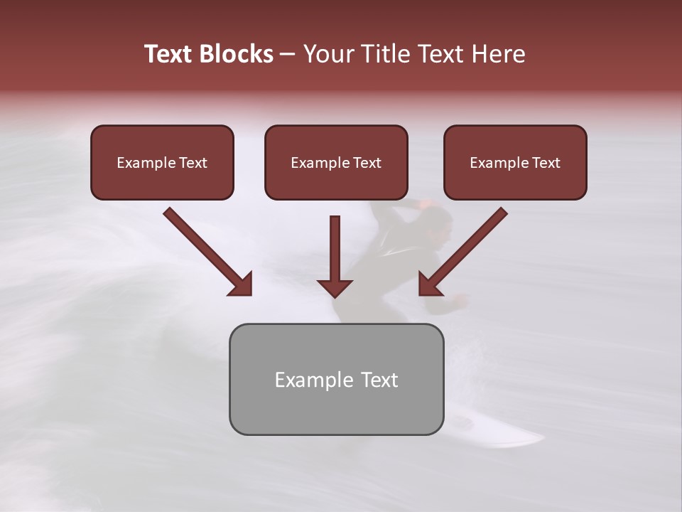 Long Exposure Showing The Speed And Intensity Of The Surf And The Surfer. Photo Taken Along The Central Coast Of California PowerPoint Template