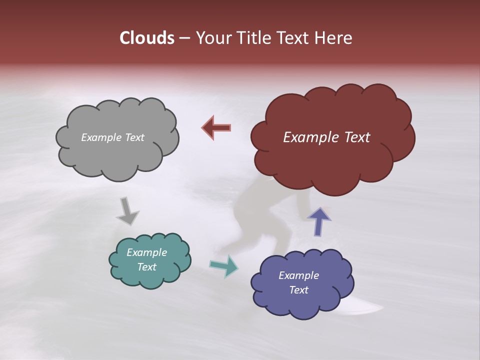 Long Exposure Showing The Speed And Intensity Of The Surf And The Surfer. Photo Taken Along The Central Coast Of California PowerPoint Template