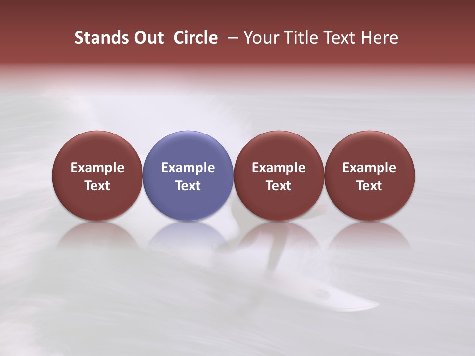 Long Exposure Showing The Speed And Intensity Of The Surf And The Surfer. Photo Taken Along The Central Coast Of California PowerPoint Template